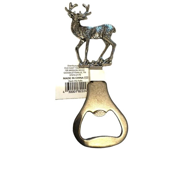 Silver Tone Metal Buck Deer Hunting Hunter Beer Bottle Opener - Picture 2 of 8